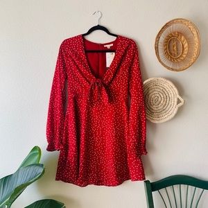 SOLD NWT A Night in Paris Polka Dot Red Dress